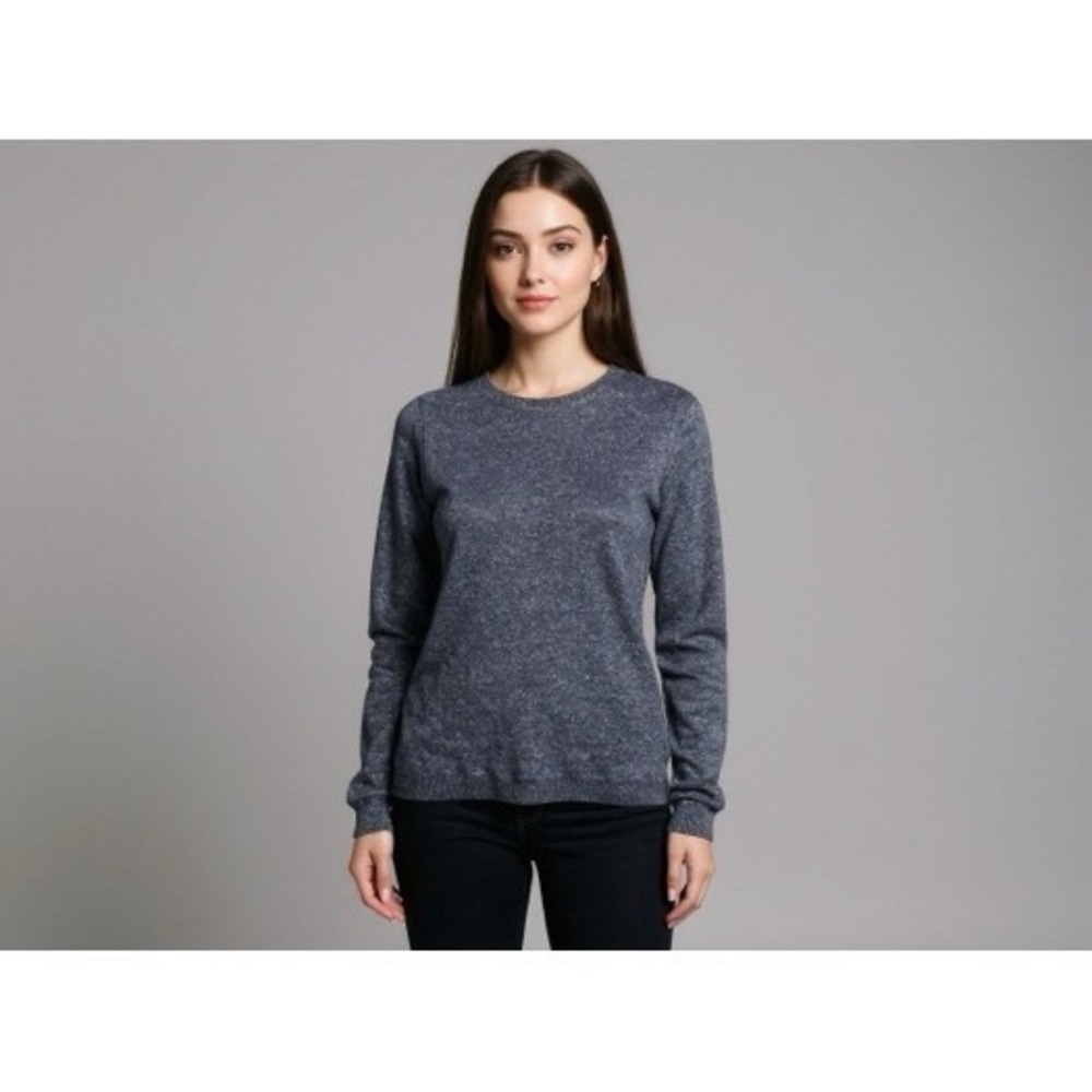 Charter Club Luxury 100% Cashmere Crew Neck Pullover‎ Sweater Women's L Gray